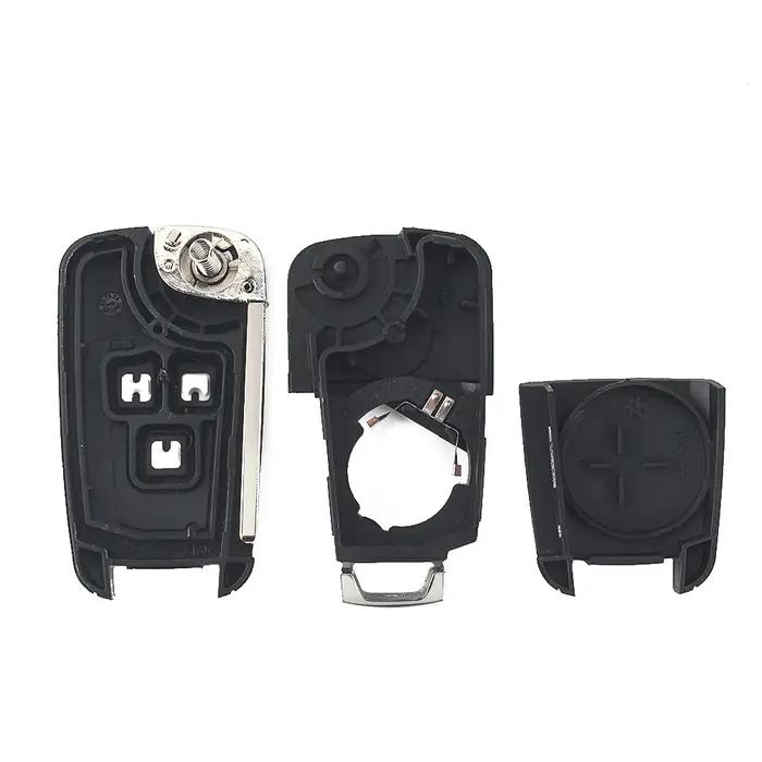 KEYYOU 10 pièces 2/3/4/5 boutons boîtier à distance Fob couverture rabat pliant clé coque vierge pou