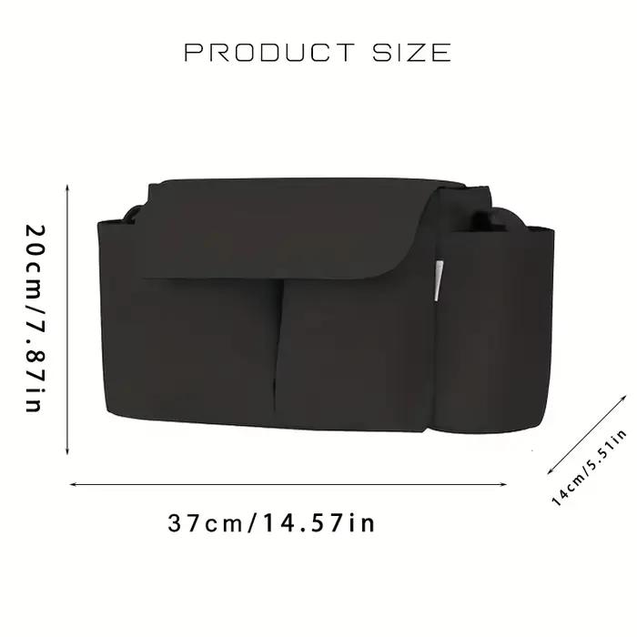MUNISac de voyage grande capacité pour poussette - Porte-bouteille et sac à couches pratique