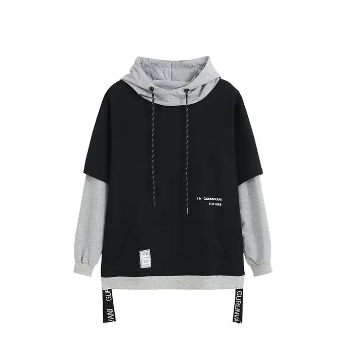 Nouveau sweat à capuche Patchwork Hip Hop hommes pull à capuche Streetwear décontracté mode vêtement