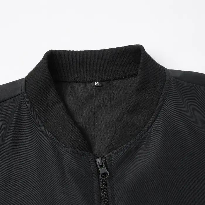 Veste courte ample à col de Baseball pour hommes, couleur unie, manteau fin décontracté d'affaires,