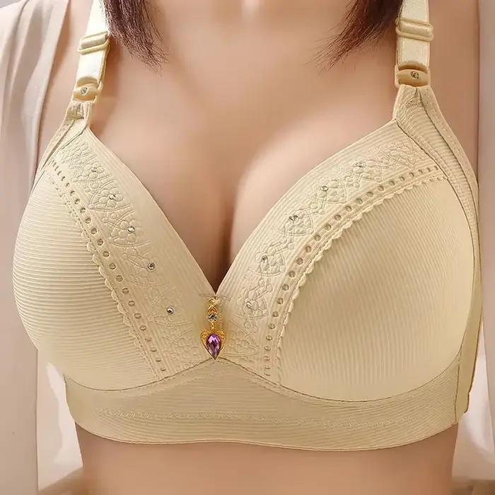 Collection latérale froncée sous-vêtements de levage seins brassière grande taille soutien-gorge ple