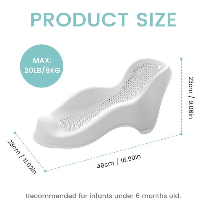 Support de bain doux pour bébés nouveau-nés conception ergonomique séchage rapide antislip bain confortable sécurité bébé occasions spéciales