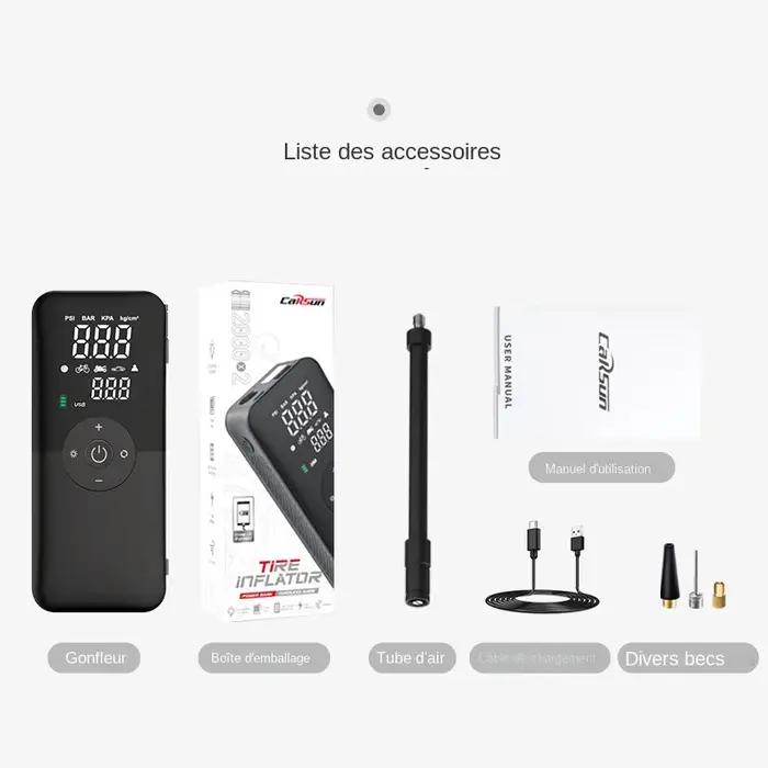 CARSUN pompe à Air Rechargeable gonfleur de pneu compresseur Portable numérique sans fil