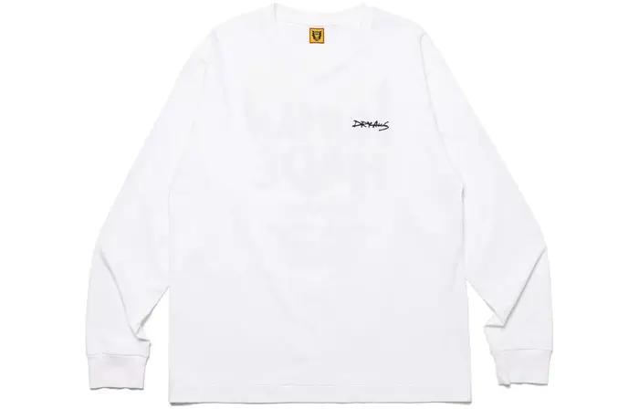 T-shirt à manches longues à col rond avec impression au dos HUMAN MADE SS24, sweat-shirt unisexe en