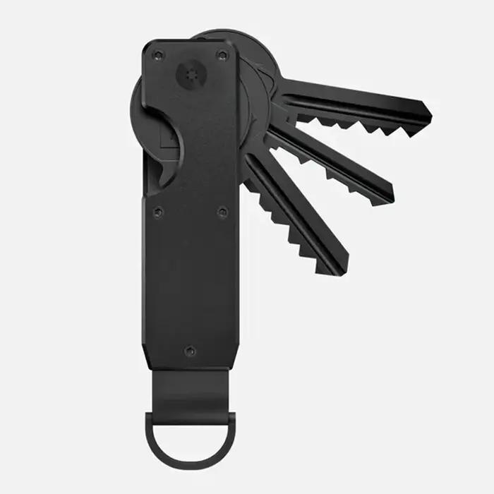  Support organisateur de clés en métal, Design minimaliste, sécurisé à 1 à 5 touches, étui Compac