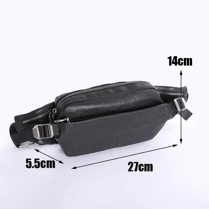 Gland TOO-Sac de poitrine en cuir avec ceinture pour homme, sac simple