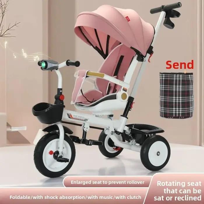 Tricycle pliable pour enfants, chariot assis et allongé, Anti-renversement, vélo pour bébé de 1 à 6