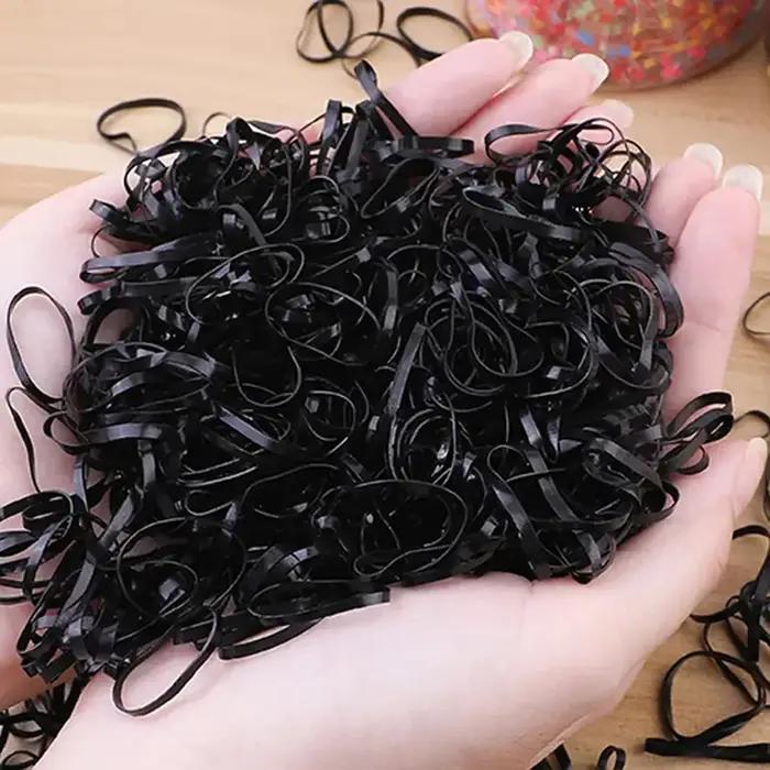 1000/2000 pièces couleur enfants élastique jetable noir Transparent haute élasticité aucun dommage a