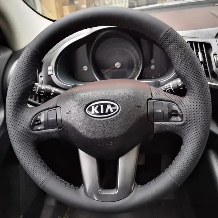 Juste de protection de volant de voiture cousue à la main, couverture complète, accessoires intérieu