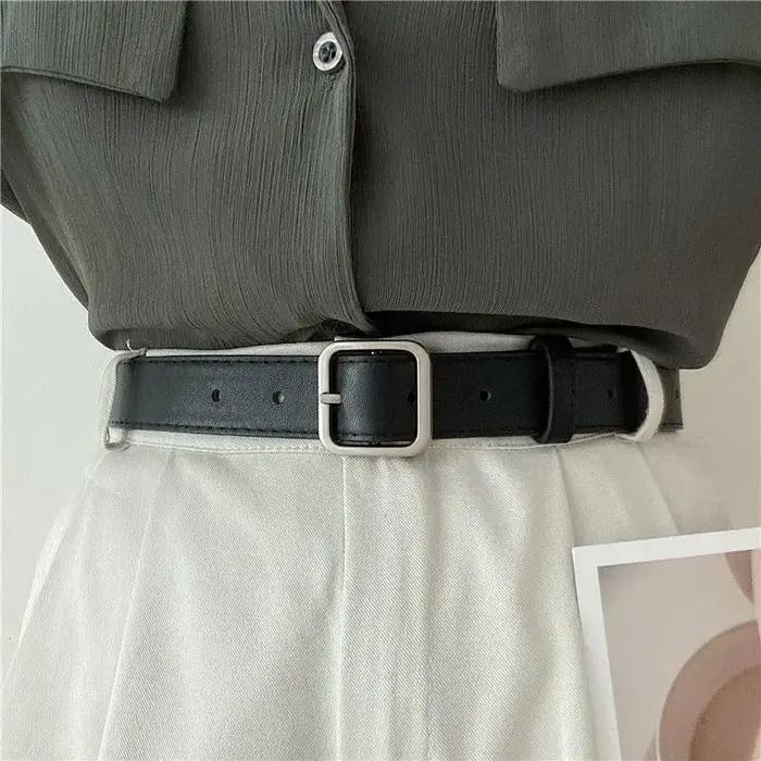 2013 nouvelle mode coréenne sauvage ceinture Chic étudiants décontracté rétro simple boucle carrée c