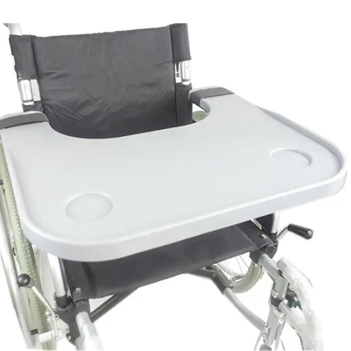 Table de plateau réglable pour fauteuil roulant avec porte-gobelets ABS anticorrosion 22,83 "x 20,87