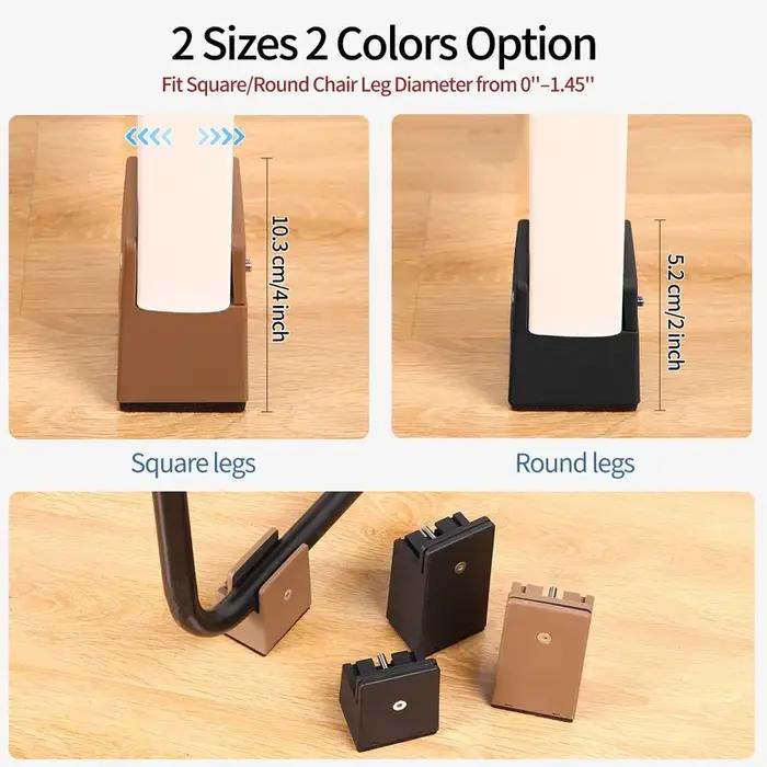 4 pièces pieds de chaise réglables Riser vis pince 2 4 pouces hauteur robuste canapé Tables lit meub