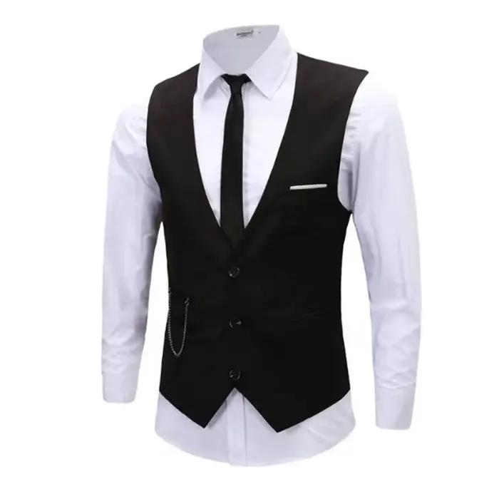 7XL haute qualité robe gilets pour hommes coupe ajustée hommes costume Gilet Homme Gilet Homme décon