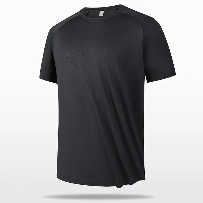 T-shirt de sport multicolore à manches courtes pour homme, maillot de gym respirant, chemise de fitn