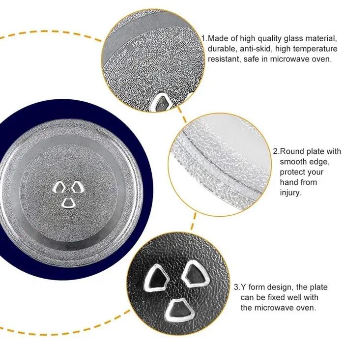 Plaque de rechange universelle pour micro-ondes, plaque de verre colorée, ronde, durable, micro-onde