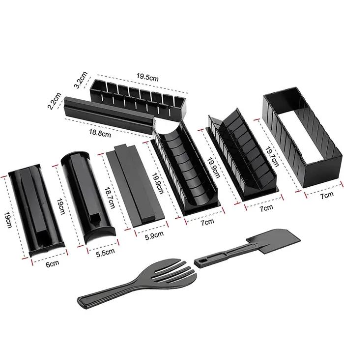 LMETJMA 10 pièces Kit de fabrication de Sushi bricolage moule à Sushi presse avec Sushi rouleau de r