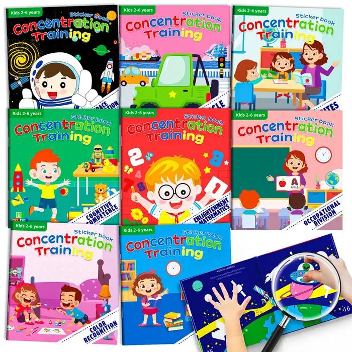 Jouets Montessori, autocollants de dessin animé, livres concentrés sur le développement du potentiel