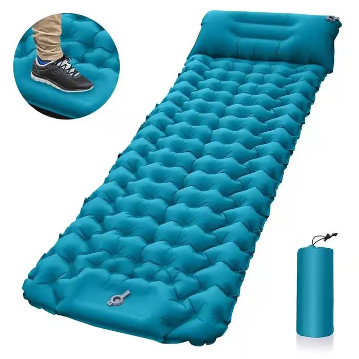 Matelas gonflable de couchage extérieur avec oreillers pour camping randonnée trekking et tapis de voyage ultralégers occasions spéciales