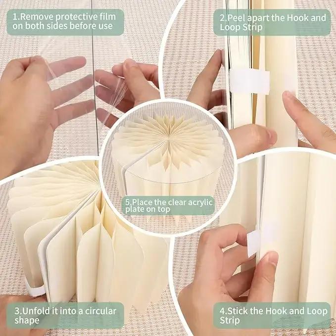 Support sur pied rond pliable en carton, colonnes, tables cylindriques pour fêtes, réception-cadeau