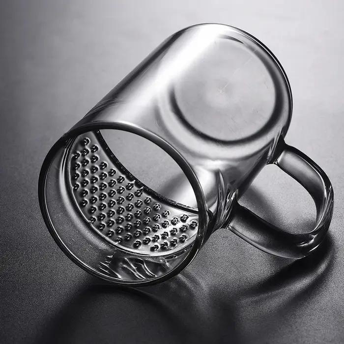 Tasse à thé vert en verre résistant à la chaleur avec filtre en croissant, tasse à thé domestique, f