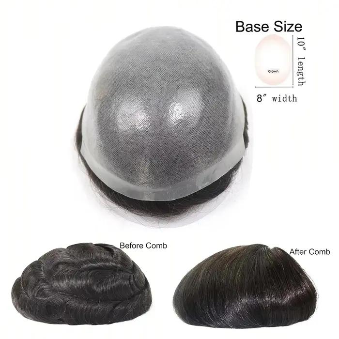 Toupet de peau fine, cheveux naturels, naissance des cheveux naturelle, prothèse capillaire à Double