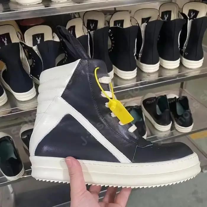 R-o qualité hommes chaussure en cuir noir bottine extérieur bottes haut chaussures décontractées fer