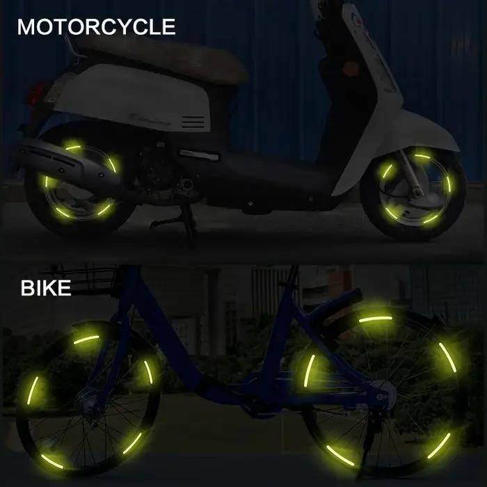 Autocollant réfléchissant pour moyeu de roue de voiture, 20 pièces, bandes réfléchissantes pour jant