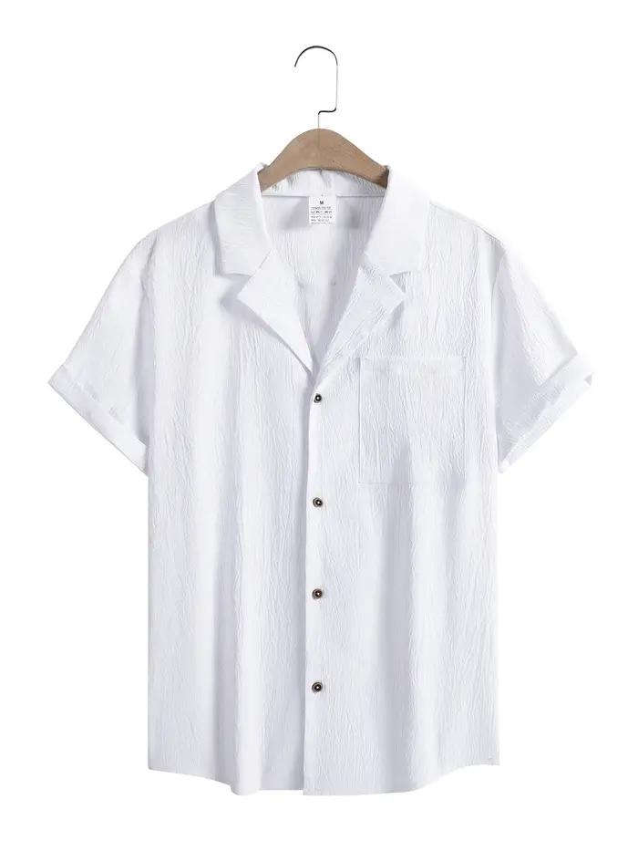 Chemises décontractées à manches courtes pour hommes, vêtements de rue de loisirs, chemises de coule