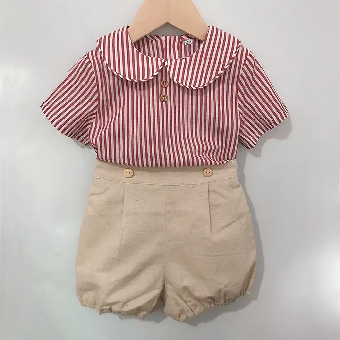 Ensemble de vêtements Boutique pour enfants de 0 à 6 ans, 2 pièces, costume espagnol à manches court