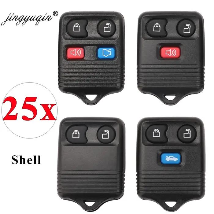 jingyuqin 25pcs / lot 3/4 Boutons Fob à distance clé Shell pour Ford Focus complète Évasion Mustang
