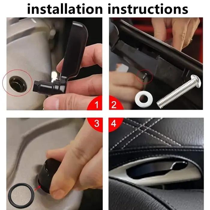 Kit de verrouillage de sac de selle noir de haute qualité, 2 pièces, en aluminium, pour Harley David
