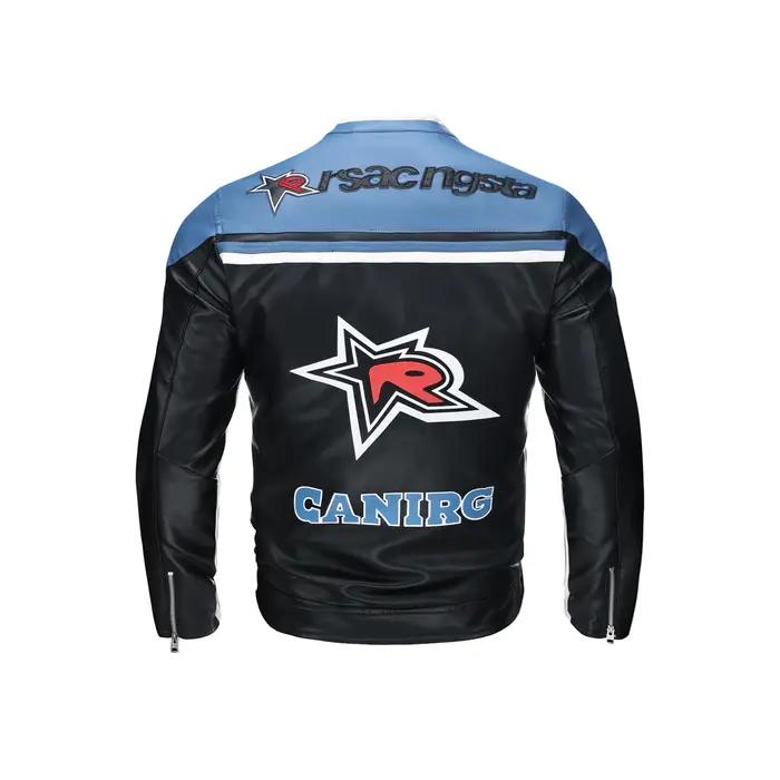 Vestes en cuir pour hommes automne décontracté moto veste en polyuréthane Biker manteaux en cuir mar