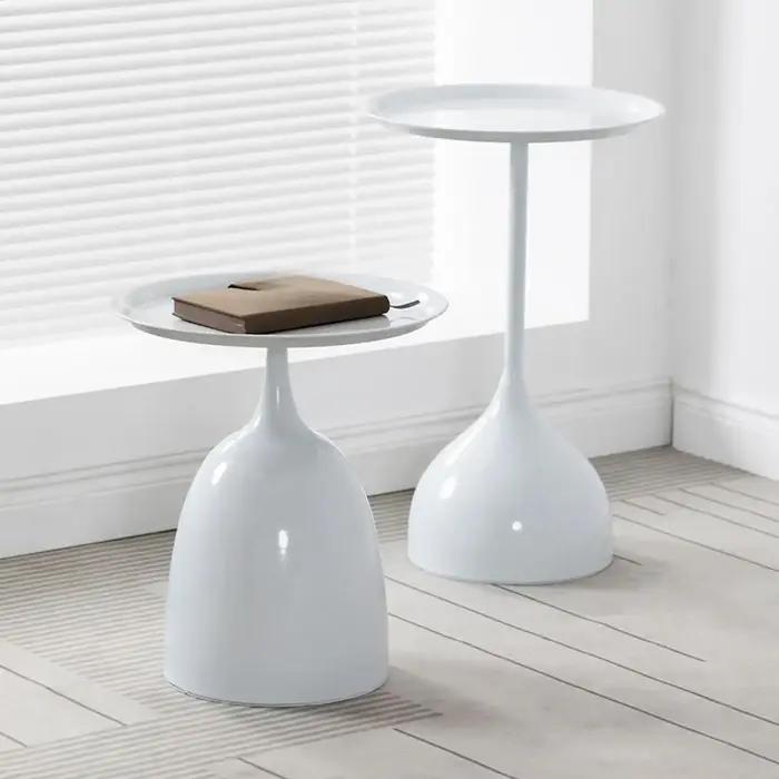 Table d'appoint ronde Table basse fer Art Base décor meubles boisson bureau table de nuit pour balco
