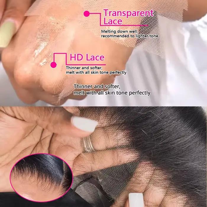 Perruque Lace Wig naturelle brésilienne, cheveux lisses, 13x4, pre-plucked, pour femmes africaines,