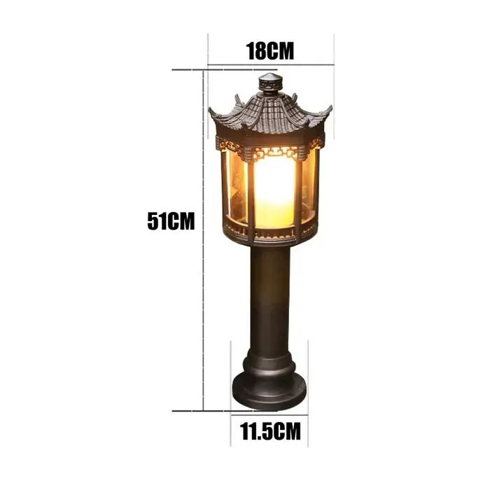 Nouvelle Lampe d'Extérieur Chinoise Étanche pour Jardin, Allée, Cour de Villa, Éclairage Paysager Si