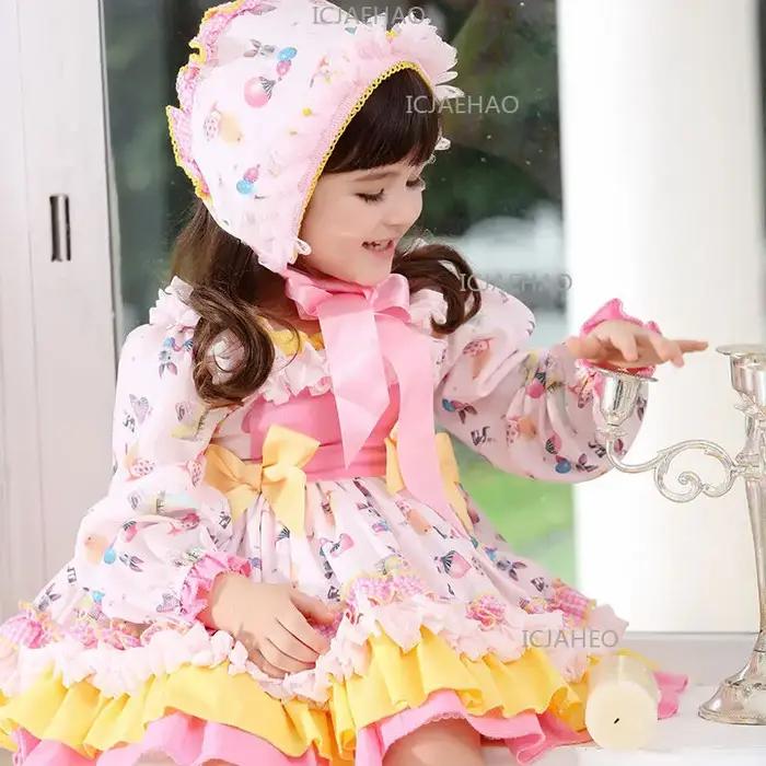 Nouvelle robe Lolita pour filles, robe tutu pour bébé, tenue de cérémonie pour enfants, tenue de fêt