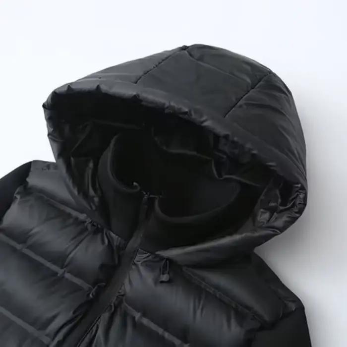 Veste matelassée légère en coton à capuche pour femme, style patchwork décontracté, idéale pour l'au