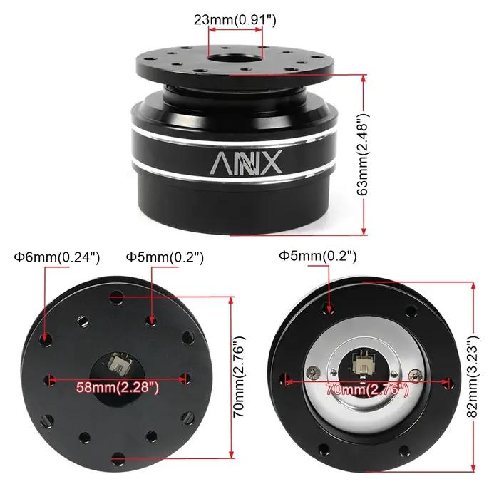 Adaptateur de moyeu à dégagement rapide pour volant de jeu, simulateur de course en aluminium, 70mm,