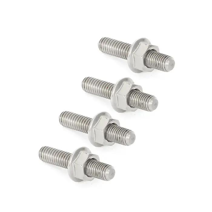 Écrou de goujon de collecteur d'échappement, 4 pièces, pour Sportster Dyna Softtail Glide Fatboy Tou