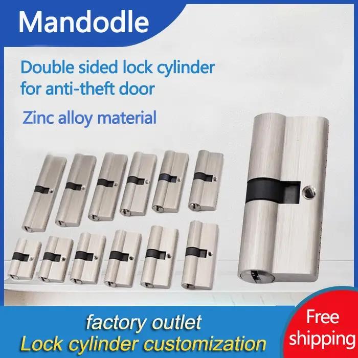 Serrure intérieure de chambre à coucher cylindre antivol en alliage de zinc aluminium et laiton 60 70 80mm clé AB pour sécurité et élégance chez vous