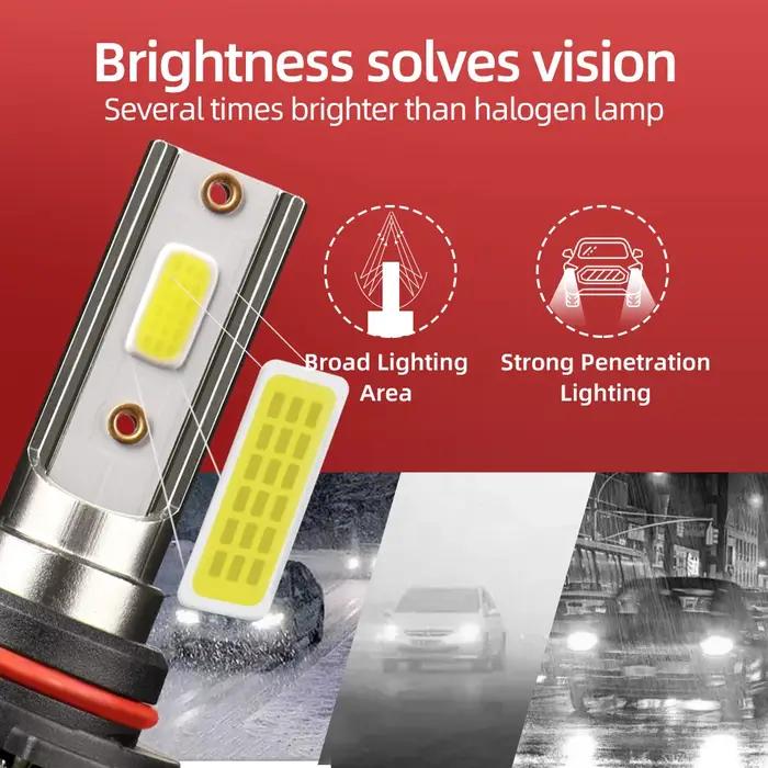 4x ampoules de phares LED 15000LM 6000K MINI lampes automobiles hautes et basses pour Toyota RAV 4 R