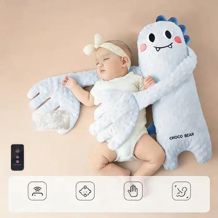 Coussin de Sommeil Apaisant pour Bébé, avec Fonction de Tapotement Électrique à Télécommande, en For