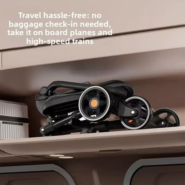 Poussette compacte et légère pour bébés voyage en avion chariot de déplacement facile et robuste pour parents occasionnel usage quotidien