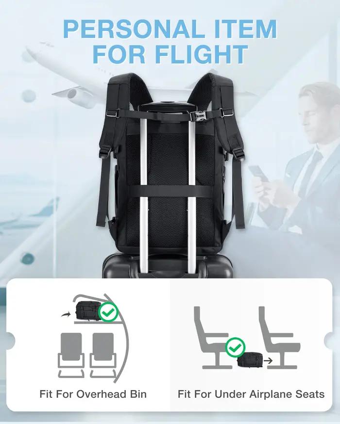 4 pièces 40L cabine de voyage sac à dos BAGSMART 17.3 ''sac à dos pour ordinateur portable compagnie