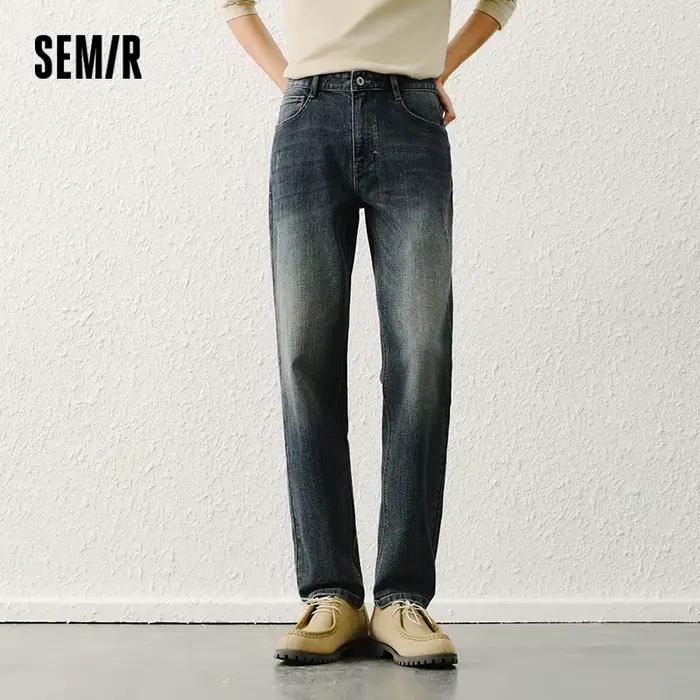 Semir jean hommes printemps modèle Vintage en détresse jambe droite trajet basique polyvalent décont