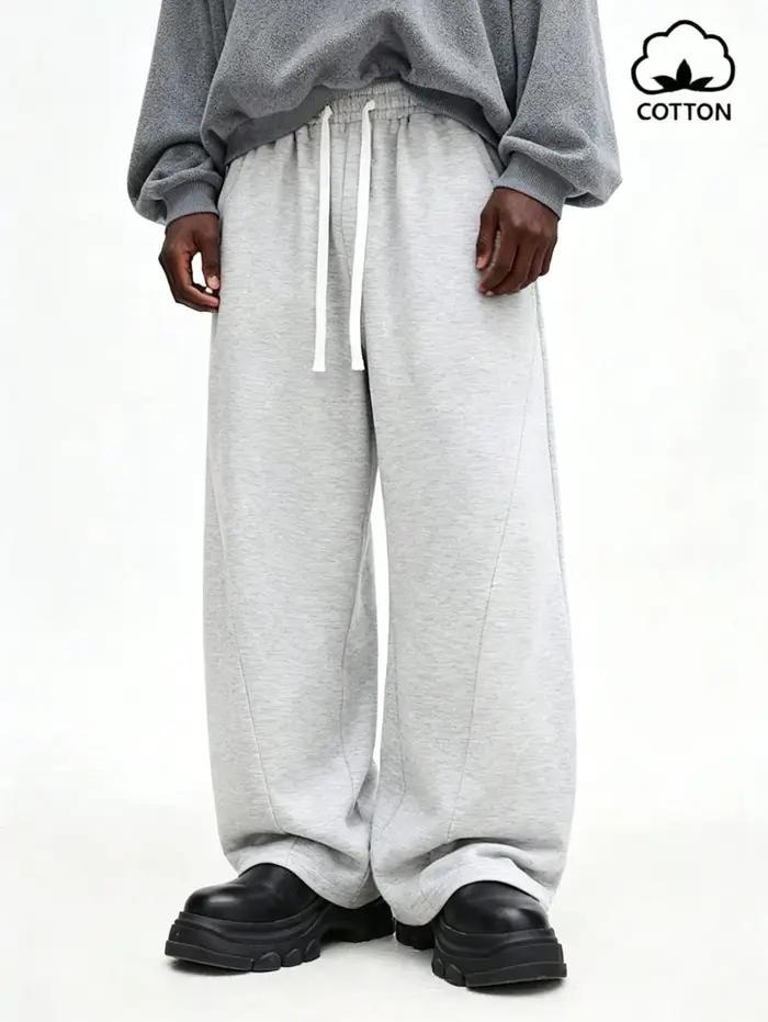 Pantalon de survêtement décontracté avec cordon de serrage, jogging chiné, pantalon de salon décontr