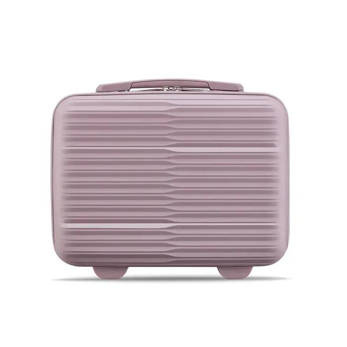 Valise de voyage 14 pouces avec fermeture éclair, noire/rose/bleue/blanche/rouge, pour femmes/hommes