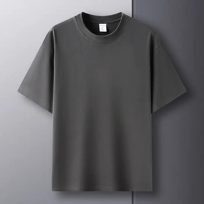 100% coton Été marque haut de gamme hommes manches courtes col rond Fashion Edition Type demi - manc