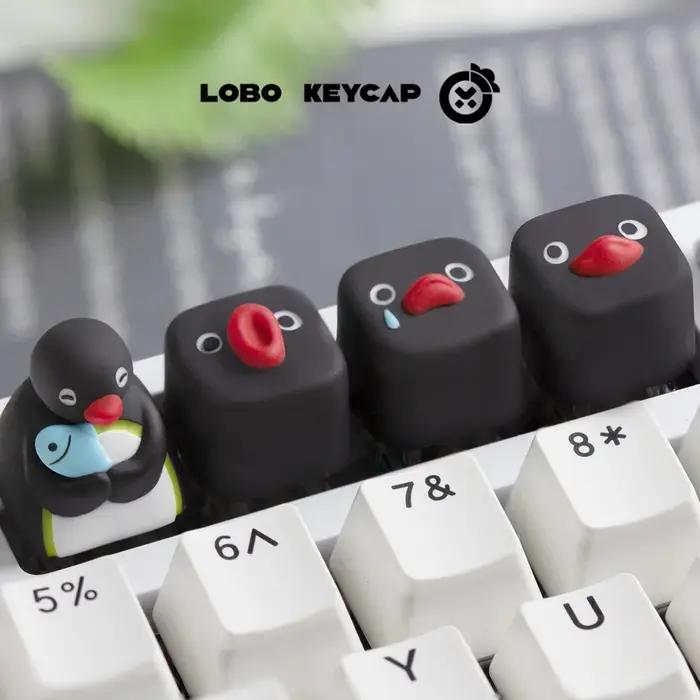 Série Pingu amusante, Expressions multiples, clavier mécanique de Style pingouin mignon, remplacemen