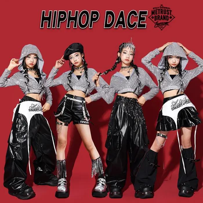 Ensembles de vêtements pour filles K-pop, sweats à capuche argentés et noirs à paillettes, shorts de